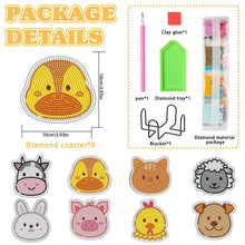 Load image into Gallery viewer, 8PCS Diamond Painting Art Coaster Kit Acrylic Round Diamond Painting DIY Coaster