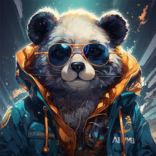 Load image into Gallery viewer, Panda 40*40CM(Canvas) Full Round Drill Diamond Painting