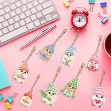Load image into Gallery viewer, 8PCS Double Sided Diamond Art Keyring Full Drill Keyring (Cute Dwarf)