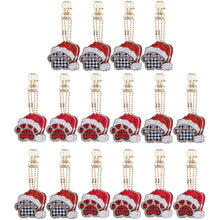 Load image into Gallery viewer, 16PCS Double Sided Special Shape Diamond Art Keyring for Adult Kid (Dogs Paw)