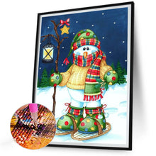 Load image into Gallery viewer, Skating Snowman 30*40CM(Canvas) Full Round Drill Diamond Painting
