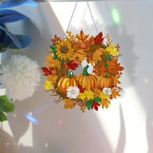 Load image into Gallery viewer, Christmas Acrylic Special Shaped Diamond Painting Wreath Ornament