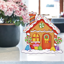 Load image into Gallery viewer, Round Desktop Diamond Painting Ornament Candy House Crystal Painting Desktop Kit