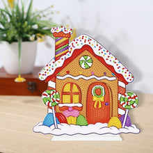 Load image into Gallery viewer, Round Desktop Diamond Painting Ornament Candy House Crystal Painting Desktop Kit