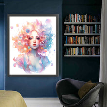 Load image into Gallery viewer, Yishu - Colorful Candy Girl - 50*60CM 11CT 3 Stamped Cross Stitch