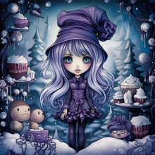 Load image into Gallery viewer, Huancan - Halloween Witch - 60*60CM 11CT 3 Stamped Cross Stitch