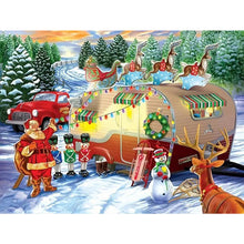 Load image into Gallery viewer, Christmas Camper 40*30CM(Canvas) Full Round Drill Diamond Painting