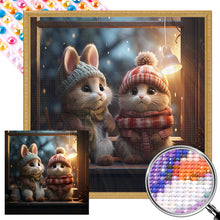 Load image into Gallery viewer, Winter Night Animals 40*40CM(Picture) Full Round Drill Diamond Painting