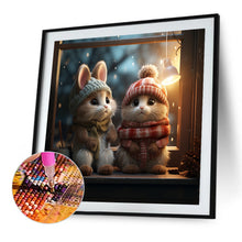 Load image into Gallery viewer, Winter Night Animals 40*40CM(Picture) Full Round Drill Diamond Painting