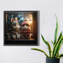 Load image into Gallery viewer, Winter Night Animals 40*40CM(Picture) Full Round Drill Diamond Painting
