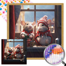 Load image into Gallery viewer, Winter Night Animals 40*40CM(Picture) Full Round Drill Diamond Painting