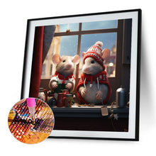 Load image into Gallery viewer, Winter Night Animals 40*40CM(Picture) Full Round Drill Diamond Painting