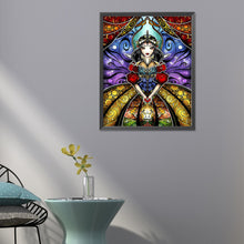 Load image into Gallery viewer, Cartoon Princess Stained Glass 40*50CM(Canvas) Full Round Drill Diamond Painting