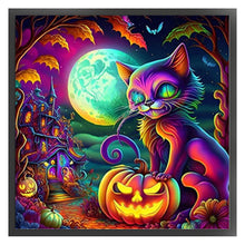Load image into Gallery viewer, Huancan - Pumpkin Cat - 50*50CM 11CT 3 Stamped Cross Stitch