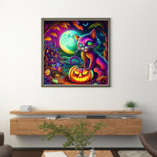 Load image into Gallery viewer, Huancan - Pumpkin Cat - 50*50CM 11CT 3 Stamped Cross Stitch
