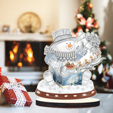 Load image into Gallery viewer, Christmas Snowman Wooden Desktop Diamond Painting Ornament (8)