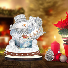 Load image into Gallery viewer, Christmas Snowman Wooden Desktop Diamond Painting Ornament (8)