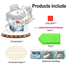 Load image into Gallery viewer, Christmas Snowman Wooden Desktop Diamond Painting Ornament (8)