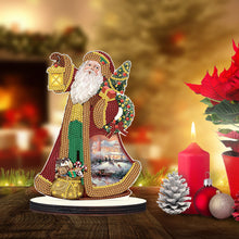 Load image into Gallery viewer, Christmas Wooden Desktop Diamond Painting Ornament Diamond Table Decor (Santa 2)