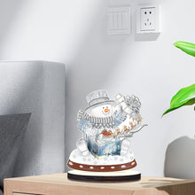 Load image into Gallery viewer, Christmas 2PCS Wooden Xmas Snowman Desktop Diamond Painting Ornament (4)