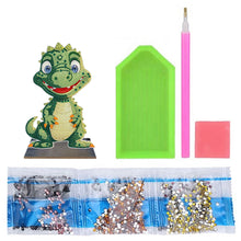 Load image into Gallery viewer, Wooden Desktop Diamond Painting Ornament Diamond Table Decor (Dragon Baby 4)