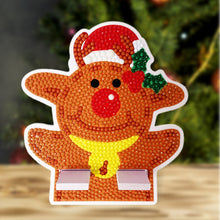 Load image into Gallery viewer, Diamond Painting Desktop Cellphone Stand Gift for Girls (Christmas Elk)