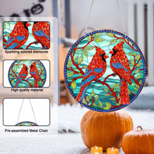 Load image into Gallery viewer, Suncatcher Double Sided Diamond Painting Hanging Decoration (Freckled Bird)