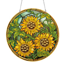 Load image into Gallery viewer, Suncatcher Double Sided Diamond Painting Art Hanging Decoration (Sunflower)