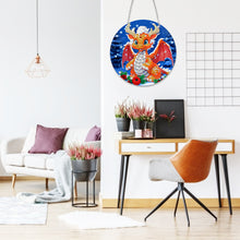 Load image into Gallery viewer, Suncatcher Double Sided Diamond Painting Hanging Decoration (Christmas Dragon)
