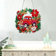Load image into Gallery viewer, Suncatcher Single Sided Diamond Painting Art Hanging Decor (Christmas Truck 15)