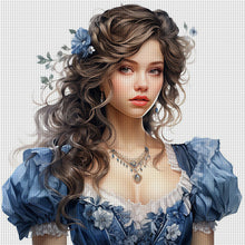Load image into Gallery viewer, Yishu - Girl - 50*50CM 11CT 3 Stamped Cross Stitch