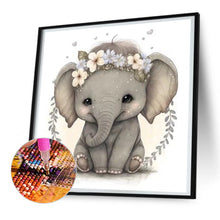 Load image into Gallery viewer, Cute Baby Elephant 30*30CM(Canvas) Full Round Drill Diamond Painting