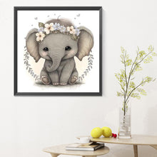 Load image into Gallery viewer, Cute Baby Elephant 30*30CM(Canvas) Full Round Drill Diamond Painting