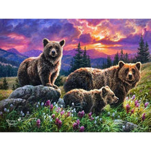Load image into Gallery viewer, Brown Bear 40*30CM(Canvas) Full Round Drill Diamond Painting