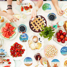 Load image into Gallery viewer, 8PCS Wood Special Shape Diamond Painting Art Coaster Kit (Beach Holiday)