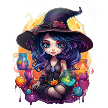 Load image into Gallery viewer, Huancan - Witch - 40*50CM 11CT 3 Stamped Cross Stitch