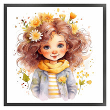 Load image into Gallery viewer, Huancan - Girl - 50*50CM 11CT 3 Stamped Cross Stitch
