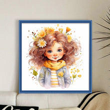 Load image into Gallery viewer, Huancan - Girl - 50*50CM 11CT 3 Stamped Cross Stitch