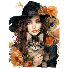 Load image into Gallery viewer, Huancan - Flower Girl - 50*65CM 11CT 3 Stamped Cross Stitch
