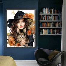 Load image into Gallery viewer, Huancan - Flower Girl - 50*65CM 11CT 3 Stamped Cross Stitch