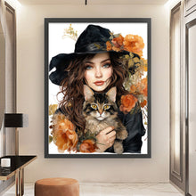Load image into Gallery viewer, Huancan - Flower Girl - 50*65CM 11CT 3 Stamped Cross Stitch