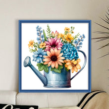 Load image into Gallery viewer, DIY - Flowers In A Kettle - 50*50CM 11CT 3 Stamped Cross Stitch