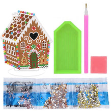 Load image into Gallery viewer, 2D Flat Small Gingerbread Houses DIY Diamond Painting Desktop Ornaments Kit