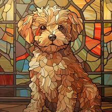Load image into Gallery viewer, Dog Glass Painting 30*30CM(Canvas) Full Round Drill Diamond Painting