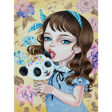 Load image into Gallery viewer, Yishu - Girl - 40*56CM 11CT 3 Stamped Cross Stitch