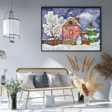 Load image into Gallery viewer, Joy Sunday - Christmas House - 36*28CM 14CT 2 Stamped Cross Stitch