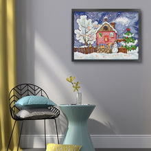 Load image into Gallery viewer, Joy Sunday - Christmas House - 36*28CM 14CT 2 Stamped Cross Stitch