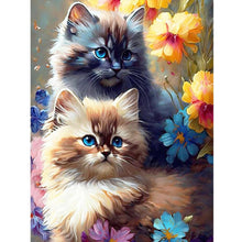 Load image into Gallery viewer, Cat And Nature 30*40CM(Canvas) Full Round Drill Diamond Painting