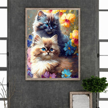 Load image into Gallery viewer, Cat And Nature 30*40CM(Canvas) Full Round Drill Diamond Painting