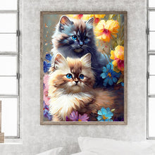 Load image into Gallery viewer, Cat And Nature 30*40CM(Canvas) Full Round Drill Diamond Painting